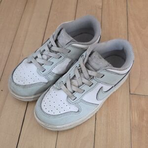 Nike Kids White and Light Gray Low-Top Sneakers